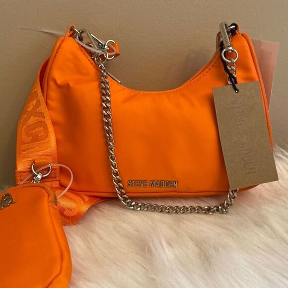 NWT Steve Madden Crossbody Bag w/ Airpod Pouch - Orange - Picture 17 of 17